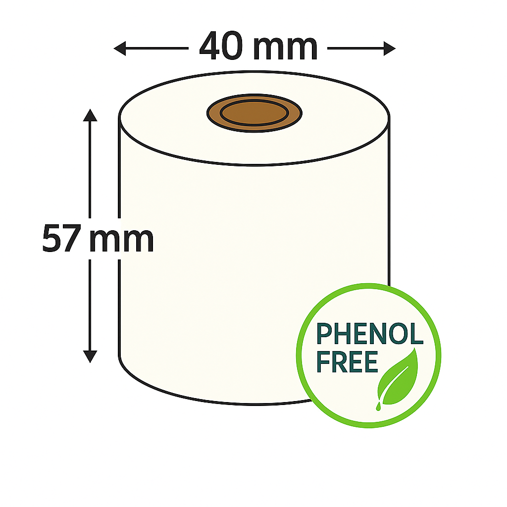 57mm x 40mm Credit Card Rolls (10 pack)