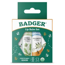 Badger Classic Lip Balm Collection - 4 Pack - Green Box